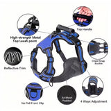 Tactical Service Dog Harness Strap Set, Car Seat Belt, Collapsible Bowl, Biodegradable Trash Bag Set For Dogs — all-in-one gear for safety, training, and adventure