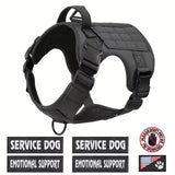 Tactical Pet Chest Service Dog Harness Vest Adjustable Reflective Dog Harness Metal Buckle Hiking Training — built tough for safety and adventure