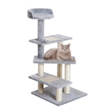 5-Level Revolving Stair Cat Tree Scratcher Climbing Activity Tower with Play Center and Resting Perch