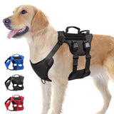 Heat-resistant Durable Nylon Tactical Service Dog Harness, Adjustable No-pull Reflective Vest With Dual Handles For Large Dogs — strength, safety, and comfort for big companions