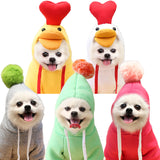 Cute Fruit Dog Clothes For Small Dogs Hoodies Winter Warm Fleece Pet Clothing