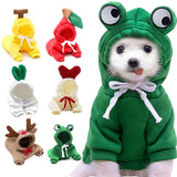 Cute Fruit Dog Clothes For Small Dogs Hoodies Winter Warm Fleece Pet Clothing