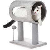 Gray Indoor Cat Tree With Hanging Ball 20.5Cat Tree With Tunnel Bed And Scratching Post Cat Tower — play, scratch, and relax all in one