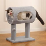Gray Indoor Cat Tree With Hanging Ball 20.5Cat Tree With Tunnel Bed And Scratching Post Cat Tower — play, scratch, and relax all in one