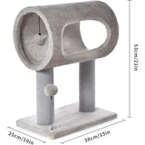 Gray Indoor Cat Tree With Hanging Ball 20.5Cat Tree With Tunnel Bed And Scratching Post Cat Tower — play, scratch, and relax all in one