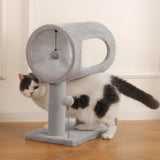 Gray Indoor Cat Tree With Hanging Ball 20.5Cat Tree With Tunnel Bed And Scratching Post Cat Tower — play, scratch, and relax all in one