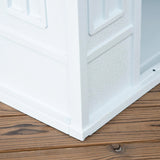 PawHut Plastic Dog House for Medium & Small Dogs, Water-Resistant Puppy Shelter