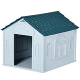 PawHut Plastic Dog House for Medium & Small Dogs, Water-Resistant Puppy Shelter
