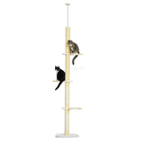 4-Tier Floor To Ceiling Cat Tree Height Adjustable 87 -103 Inch — the ultimate vertical playground for your cats