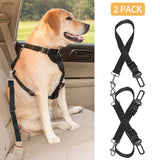 2Pcs Pet Dog Seat Belt Leash Adjustable Pet Dog Cat Safety Leads Harness — safe travel made simple for your pets