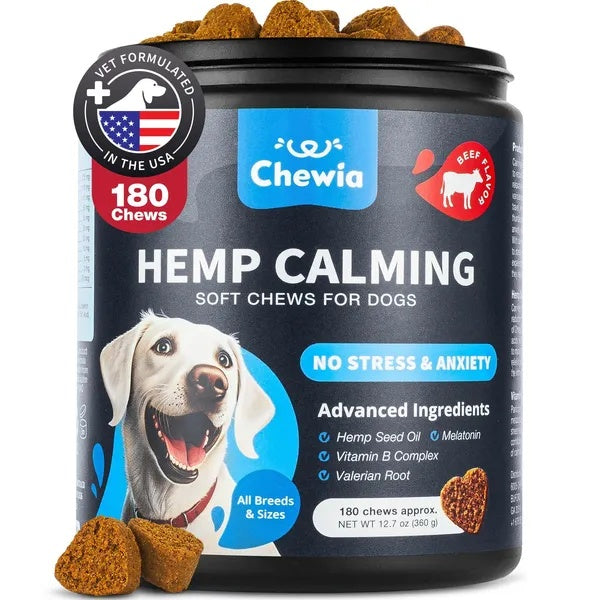 Chewia - Hemp Calming Chews For Dogs Dog Calming Treats Anxiety Relief For Dogs — natural relaxation support in a tasty chew