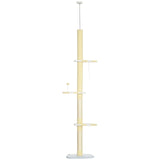 4-Tier Floor To Ceiling Cat Tree Height Adjustable 87 -103 Inch — the ultimate vertical playground for your cats