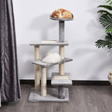 5-Level Revolving Stair Cat Tree Scratcher Climbing Activity Tower with Play Center and Resting Perch