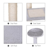 5-Level Revolving Stair Cat Tree Scratcher Climbing Activity Tower with Play Center and Resting Perch