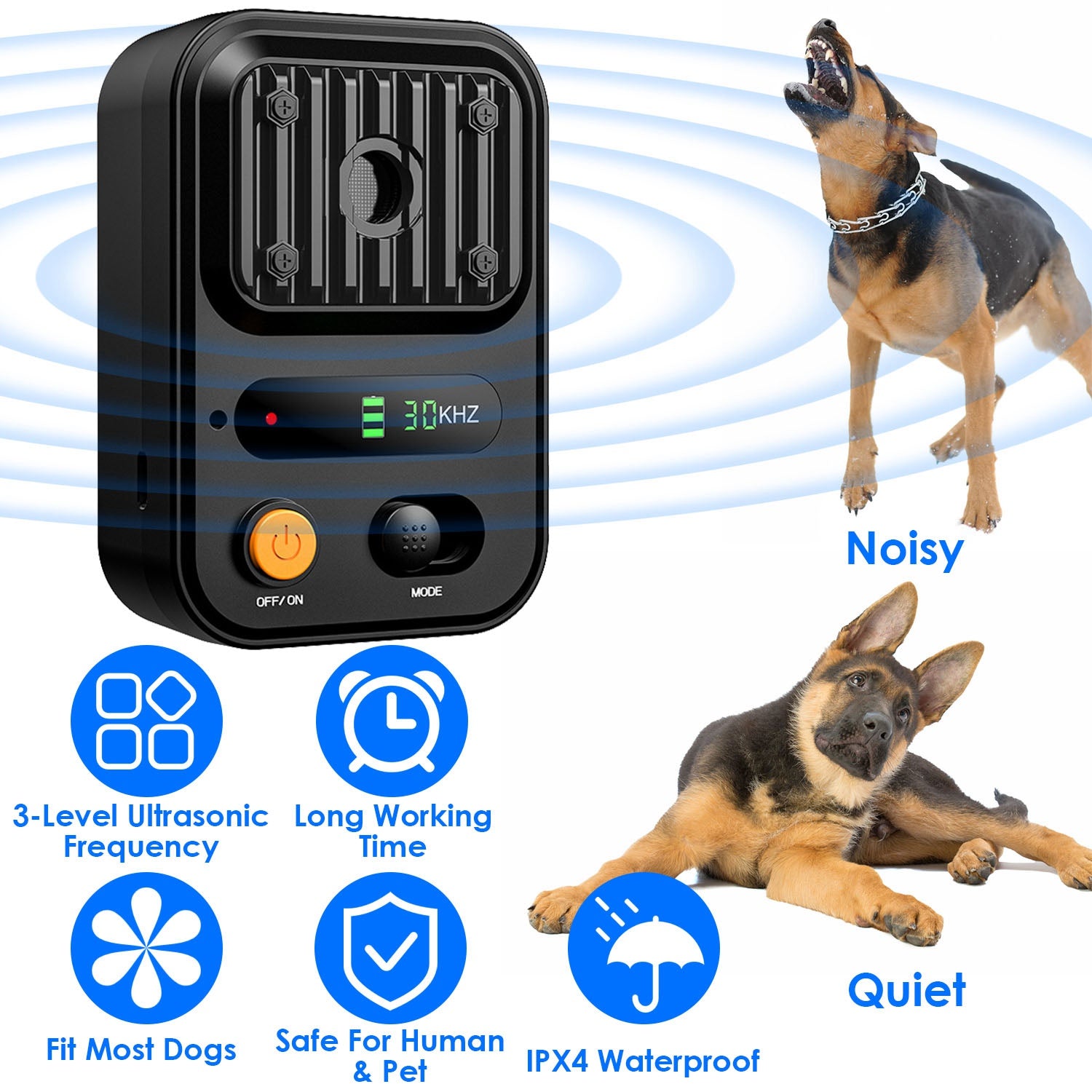 Ultrasonic Anti‑Barking Device—effective, waterproof bark control made easy