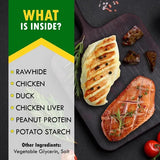 Beloved Pets - Dog Rawhide Treats With Duck And Chicken Human Grade Meat — flavorful, safe, and protein-rich chews for happy pets