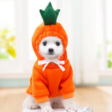 Cute Fruit Dog Clothes For Small Dogs Hoodies Winter Warm Fleece Pet Clothing