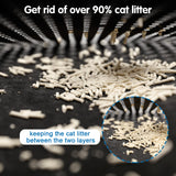 Double Rice Grain Cat Litter Mat, Cat Litter Cleaning Pad, Cat Litter Box Mat, Splash Guard Filter Mat — cleaner floors, happier cats