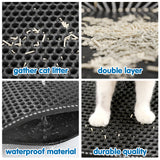 Double Rice Grain Cat Litter Mat, Cat Litter Cleaning Pad, Cat Litter Box Mat, Splash Guard Filter Mat — cleaner floors, happier cats