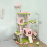 Flower Cat Tree, Large Cat Tower with Scratching Post & Board for Indoor Cats