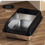 Large‑capacity High‑sided Semi‑enclosed Cat Litter Box – cleaner, roomier, and cat‑friendly