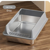 Large‑capacity High‑sided Semi‑enclosed Cat Litter Box – cleaner, roomier, and cat‑friendly