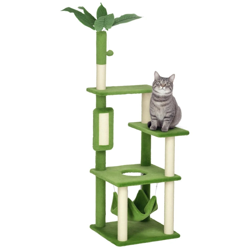 PawHut Cat Tree for Indoor Cats with Hammock