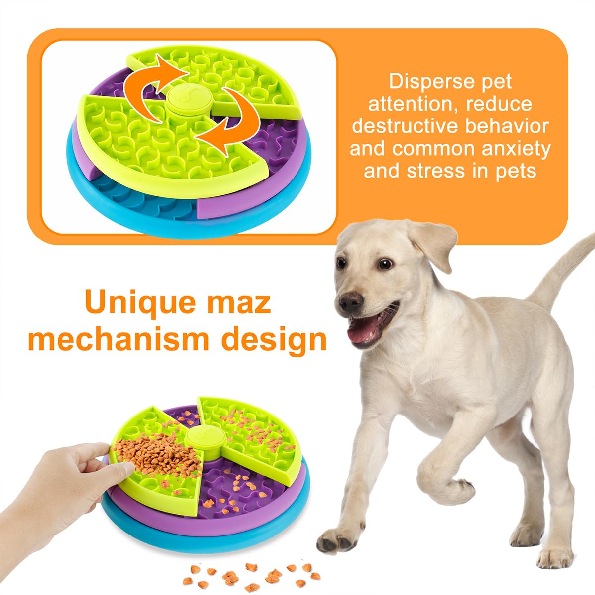 Pet Slow Food Bowl Anti Choking Cat Bowl – smart feeding, healthy pets