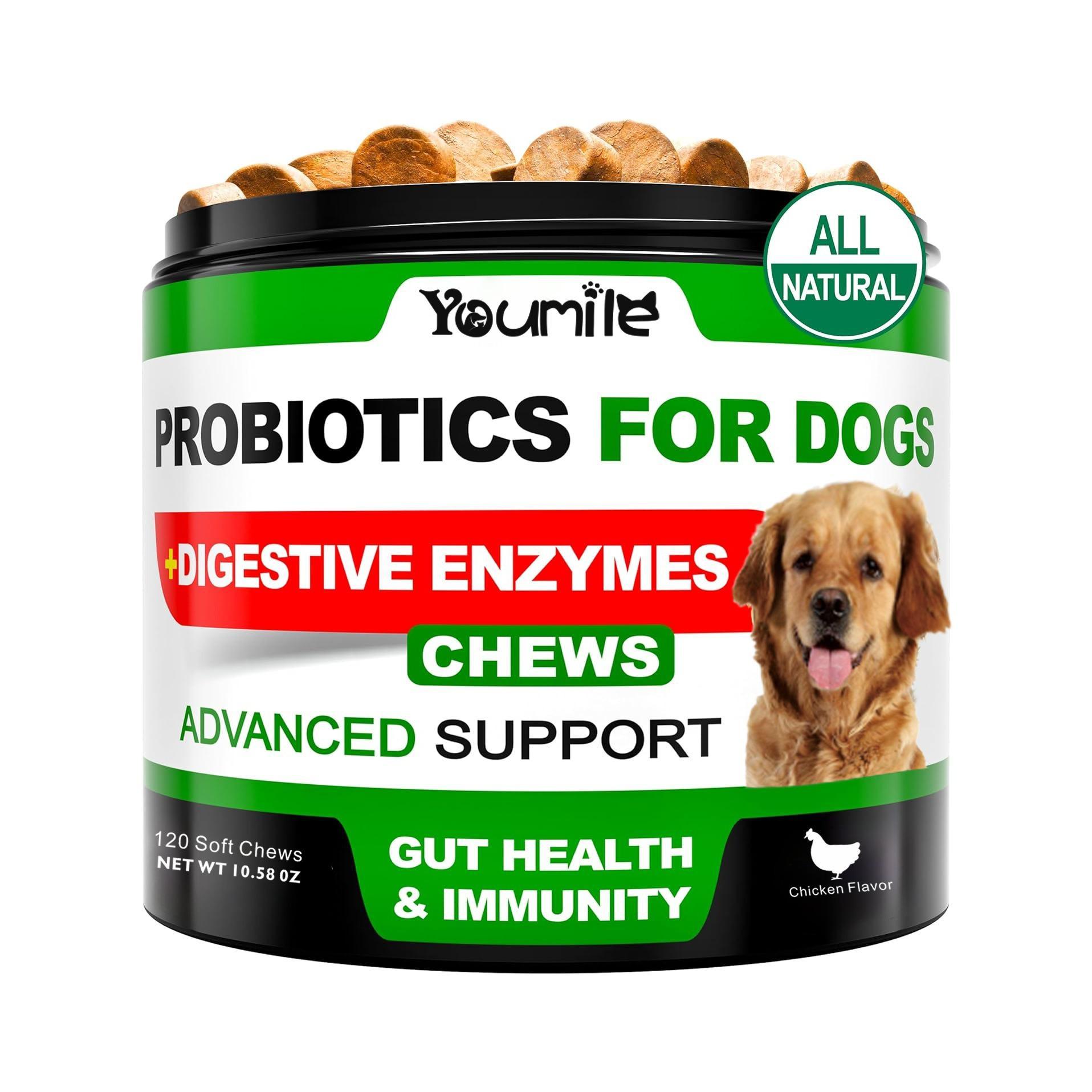 Youmile - Probiotics For Dogs Soft Chews For Seasonal Allergies — Supplements Dog Vitamin Hip And Joint Supplement