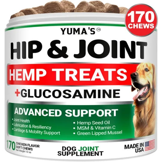 Yuma's - Hemp Hip And Joint Supplement For Dogs — complete daily support for mobility, comfort, and joint strength