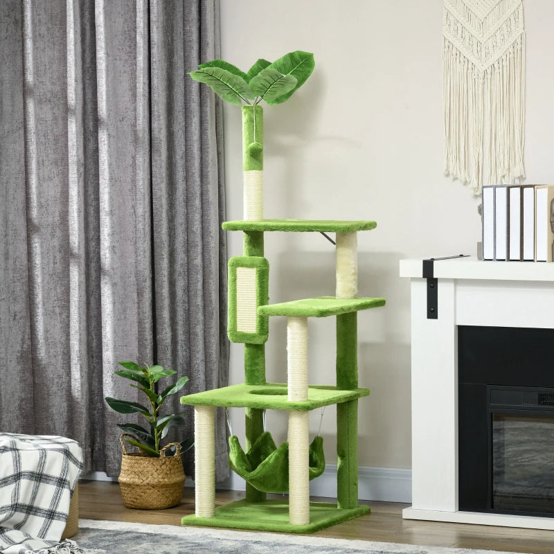 PawHut Cat Tree for Indoor Cats with Hammock